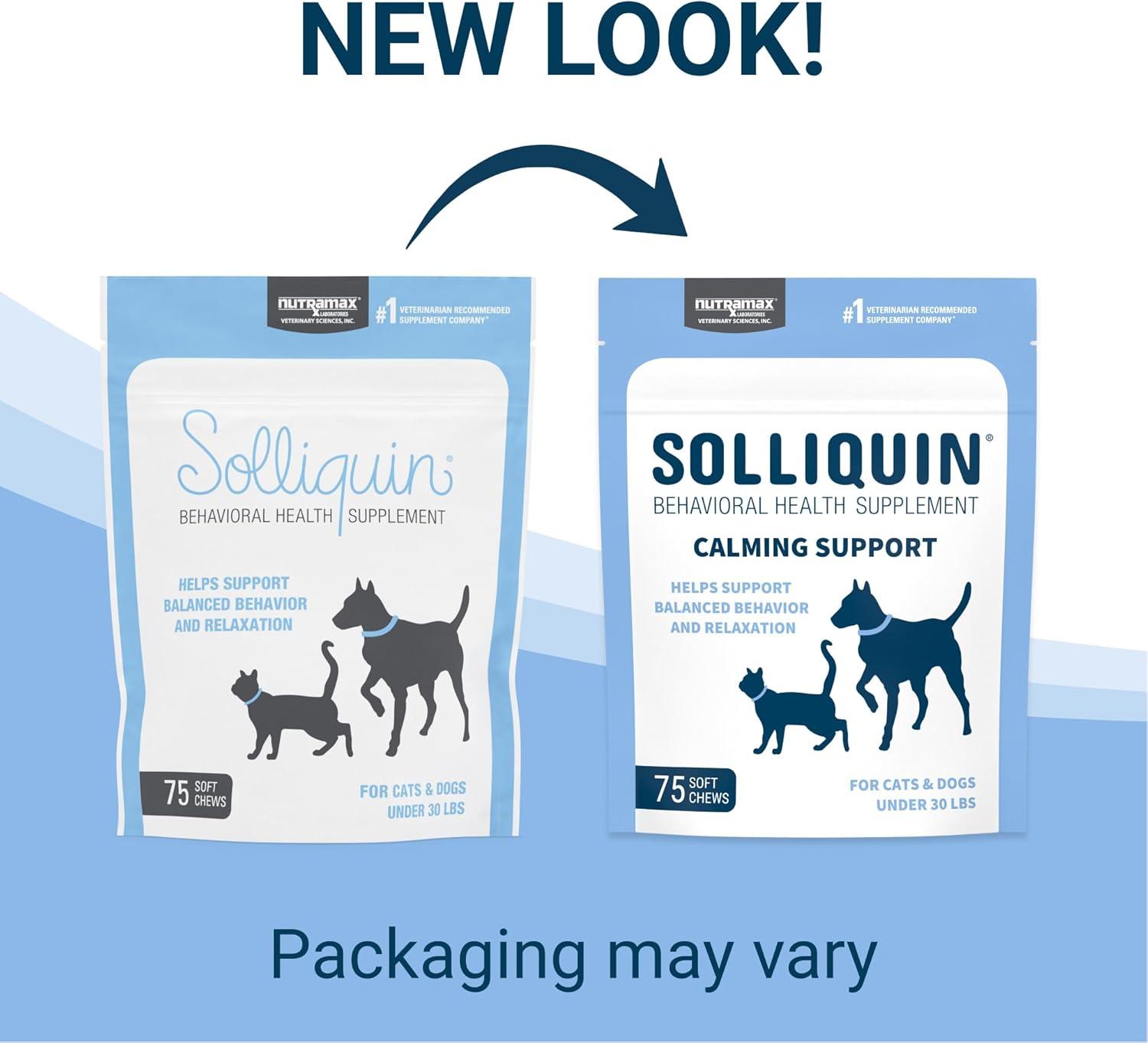 Solliquin Soft Chews Calming for Small & Medium Dogs & Cats 75ct