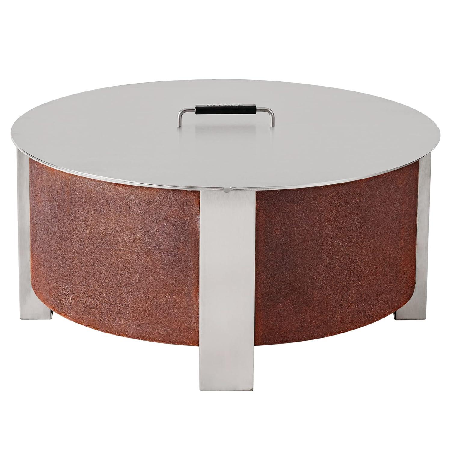 Breeo X Series Lid 30 (34.8 Inch) - Stainless Steel Firepit Lid - Keep Rain Debris and Elements Outside the Fire Pit - Durable Fire Pit Cover - Firepit Cover - USA Made - Bonfire Accessories