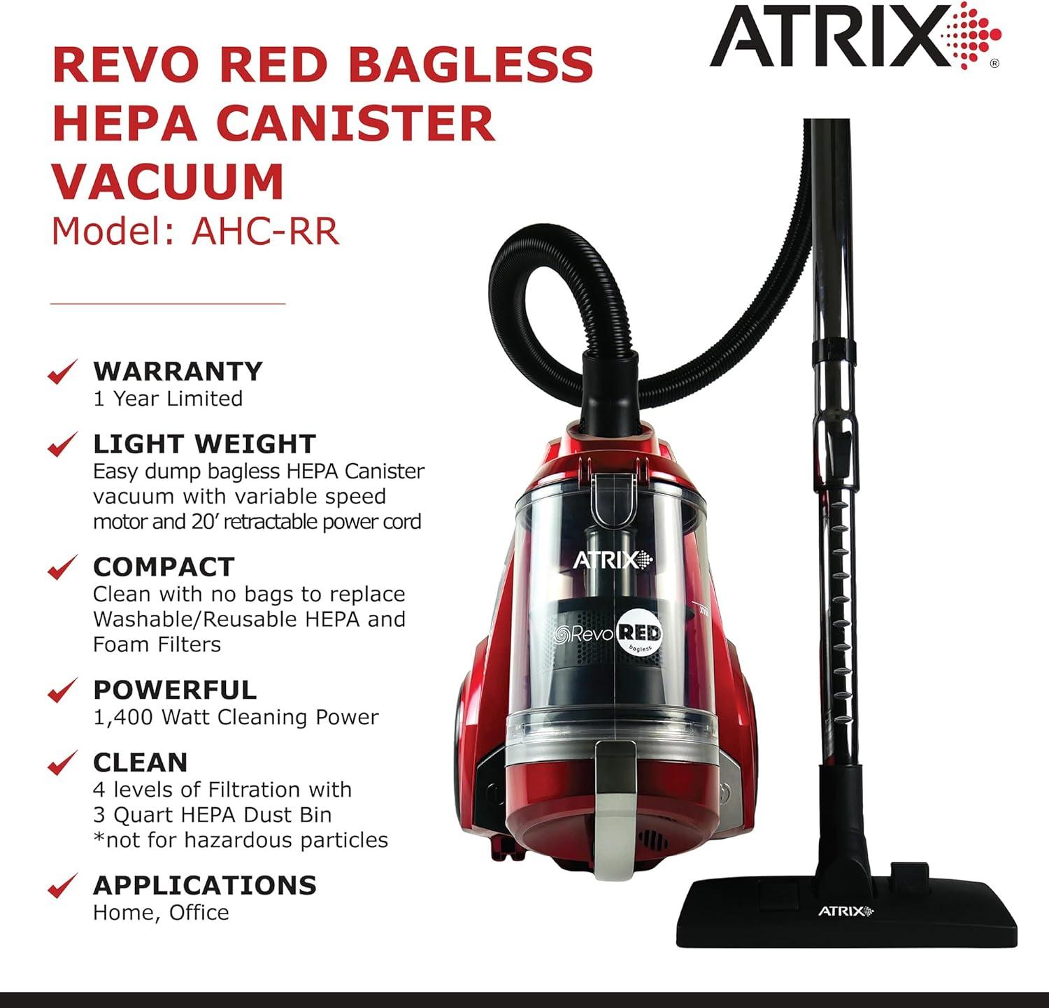 Atrix International Revo Bagless Canister Vacuum