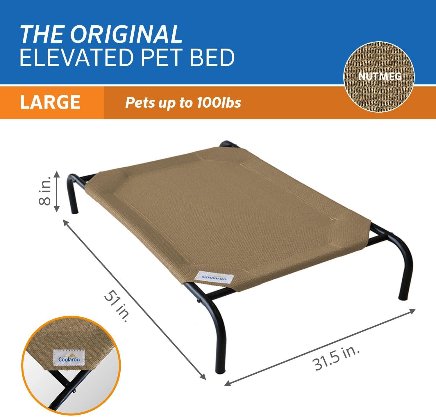 Large Nutmeg Elevated Orthopedic Outdoor Dog Bed