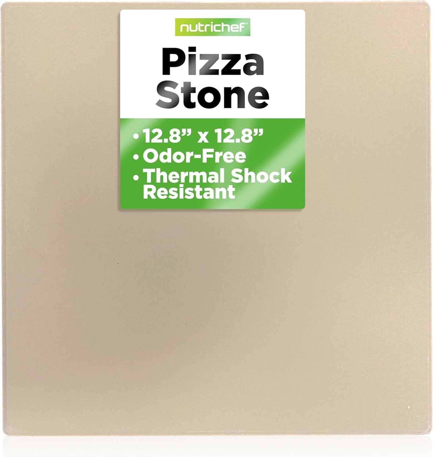 NutriChef Non-Stick Aluminum 12.8'' Pizza Stone