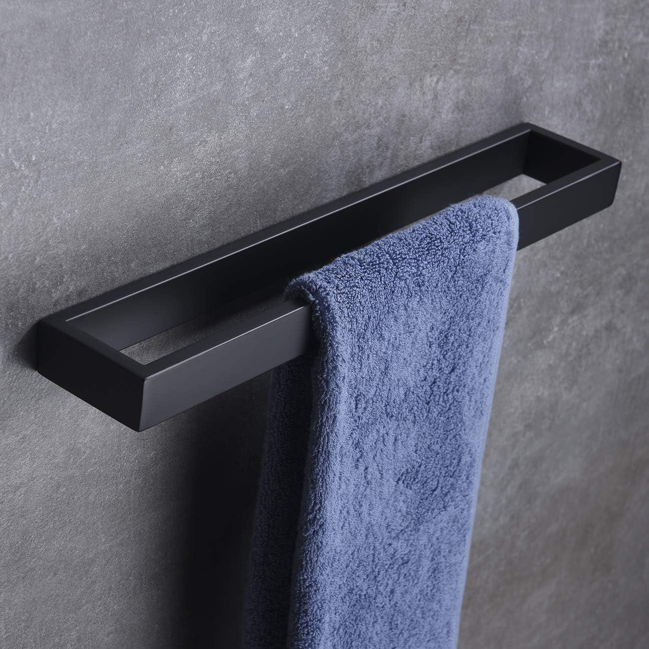 Matte Black Stainless Steel Wall Mounted Towel Bar