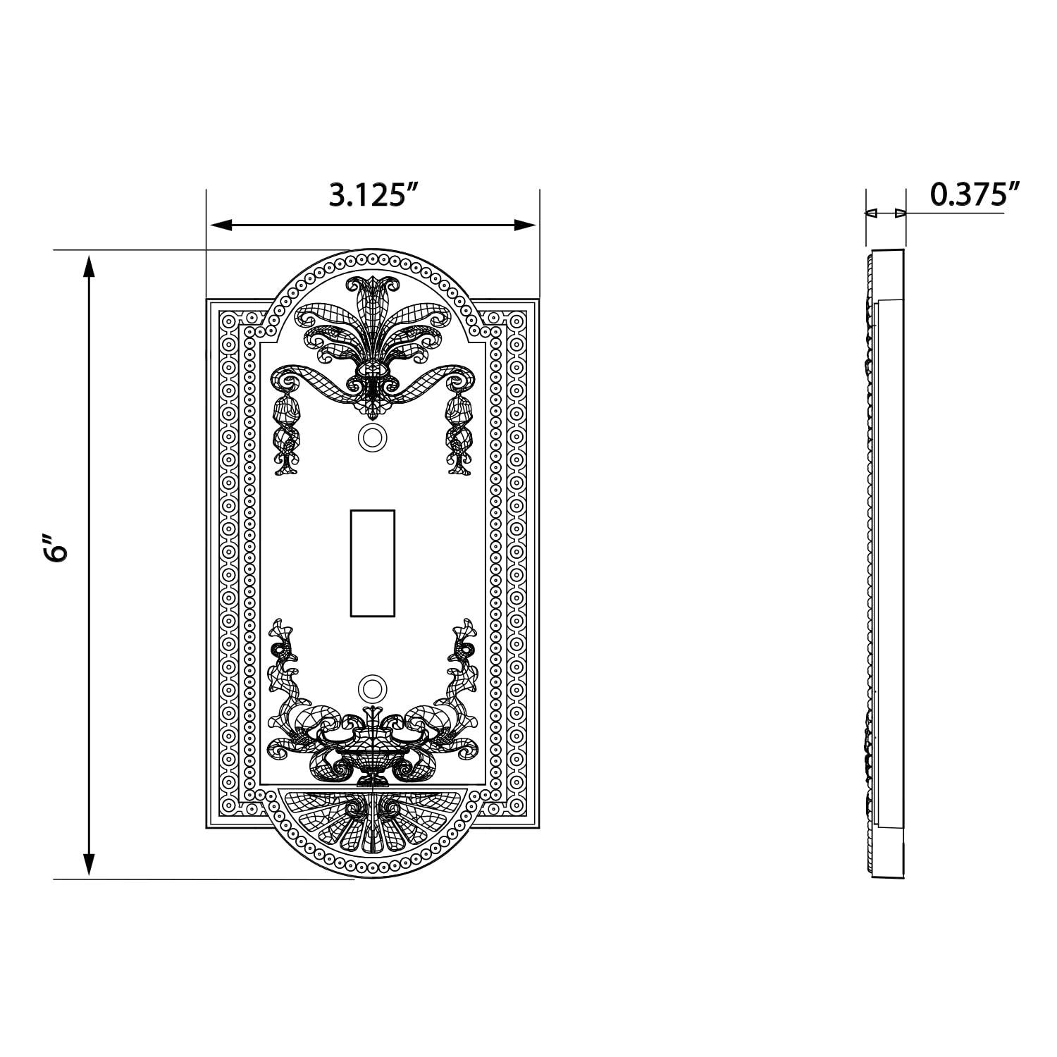 Meadows 1-Gang Toggle Light Switch Wall Plate