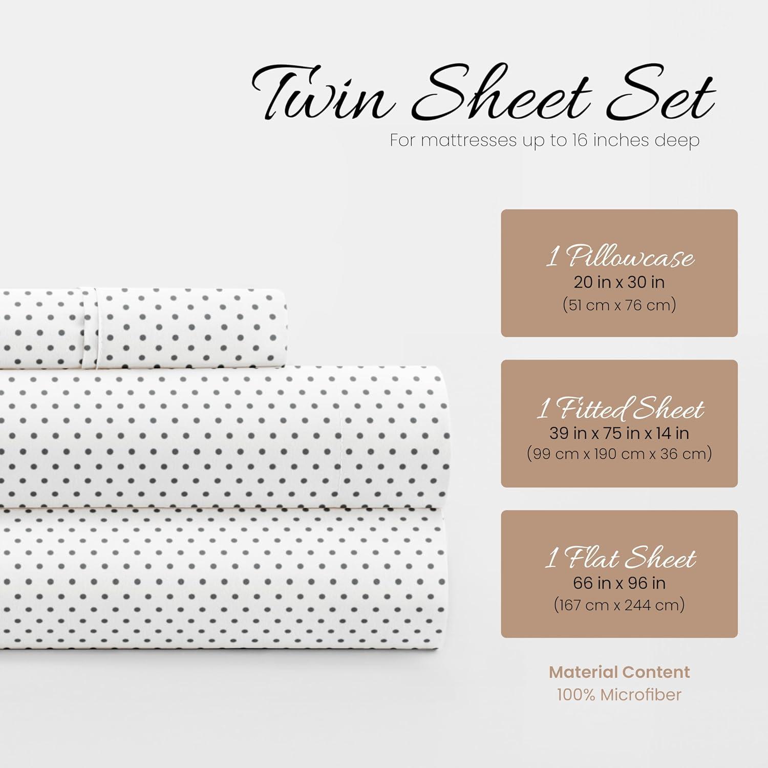 Gray Chevron Twin Deep Pocket Microfiber Sheet Set