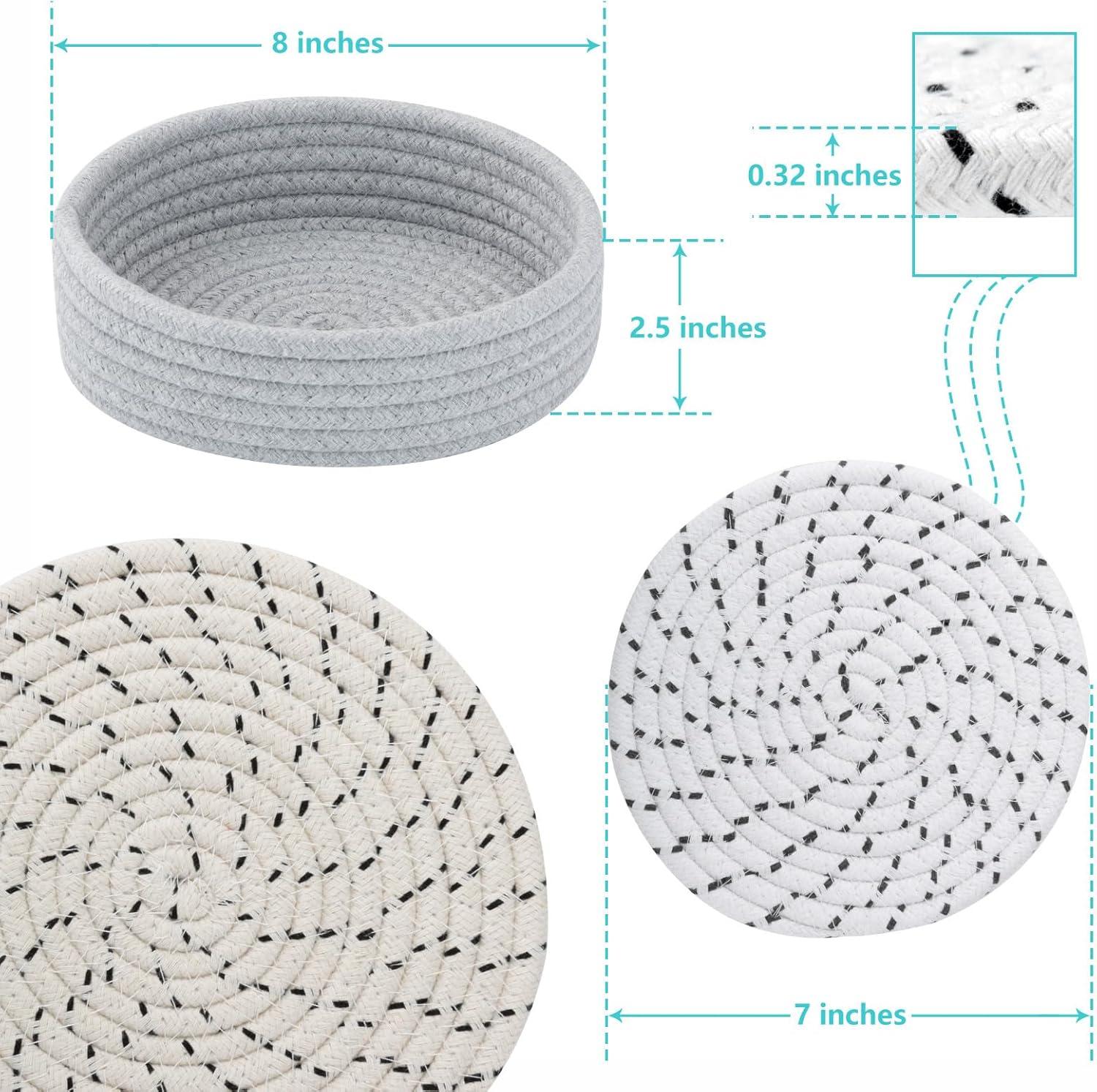 SSKDBFJG 7" Trivets for Hot Dishes, Hot pots and Pans, 4 Heat Resistant Hot Pads, Pot Holders for Kitchen, Hot Plate Mats for Kitchen Countertops, Table, Home Essentials, Farmhouse Decor