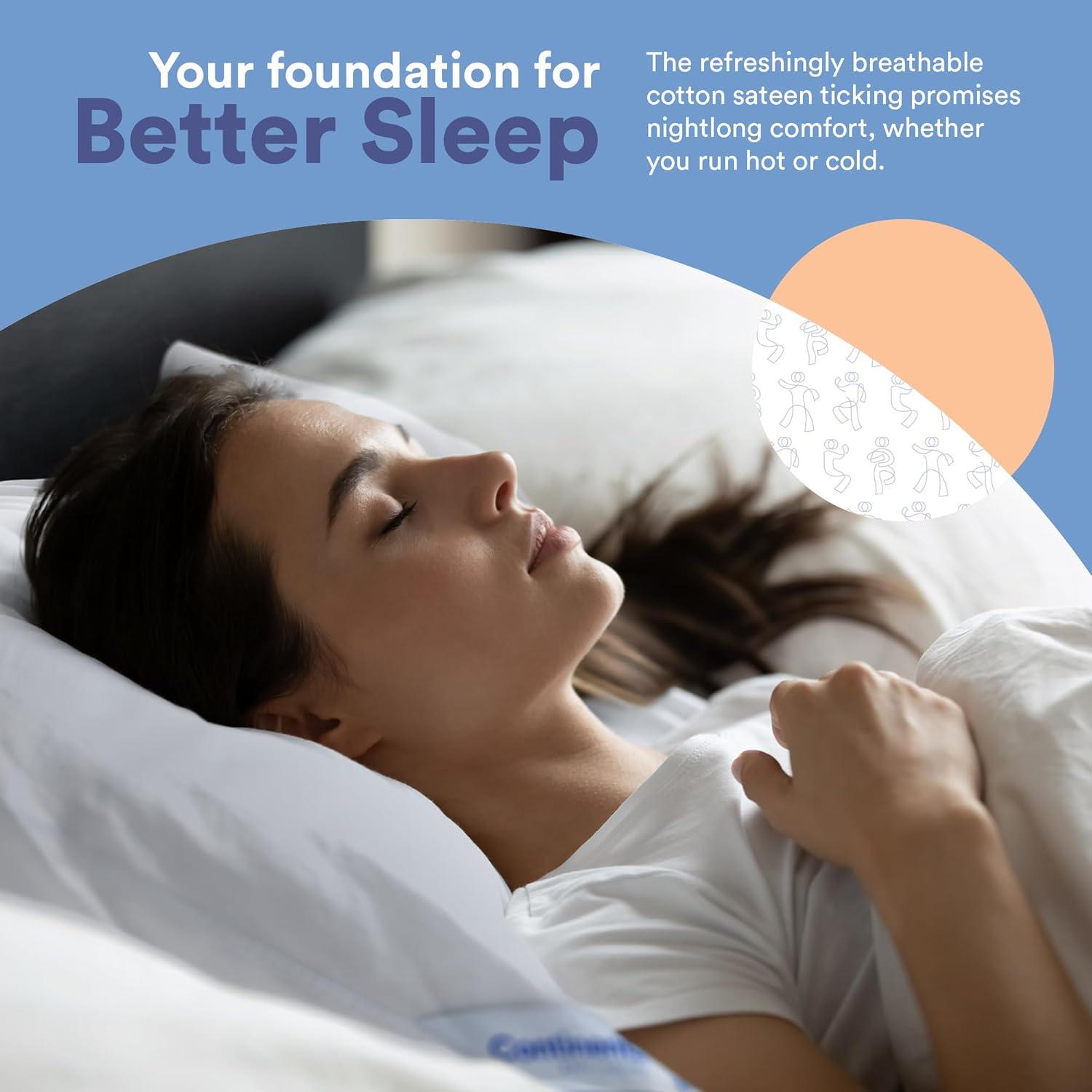 Continental Bedding 50% White Goose Down and 50% White Goose Feather Blend - King Size Pillow - Set of 2