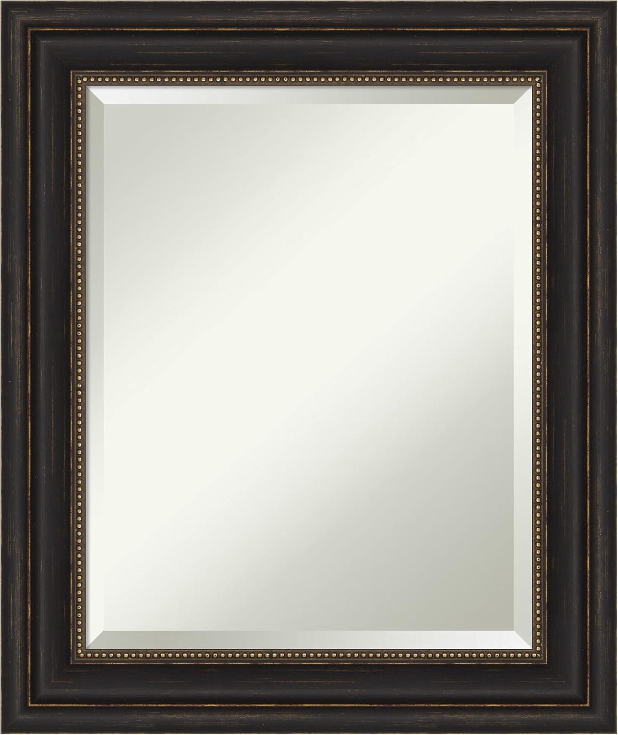 Bronze Beveled Rectangular Wall Mirror with Polystyrene Frame