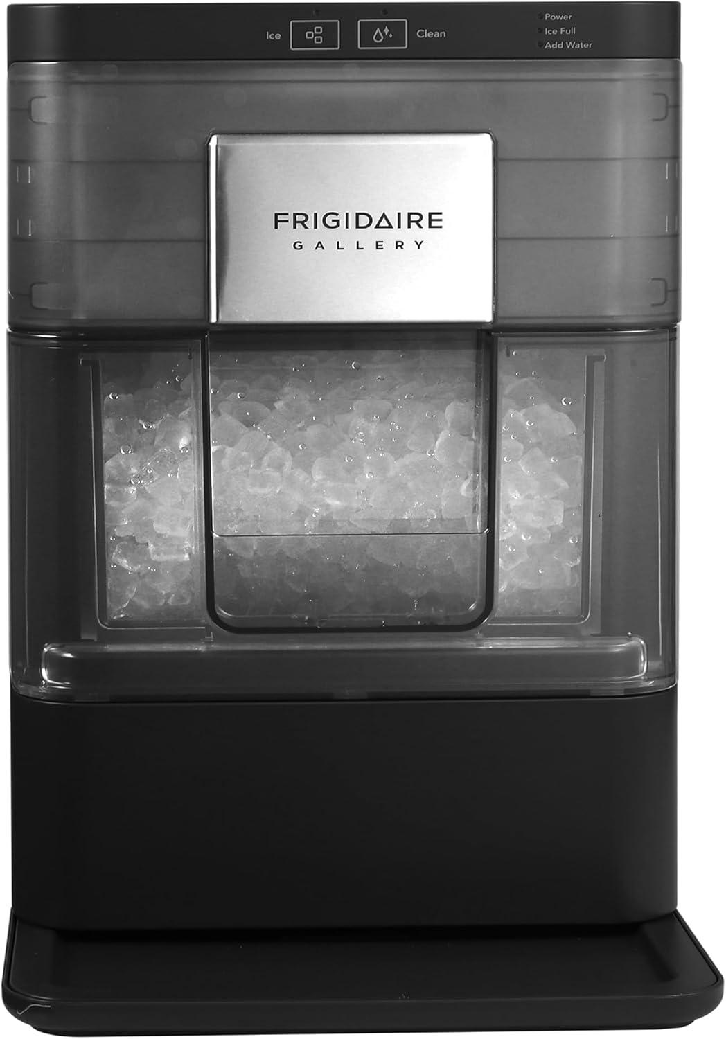 Frigidaire Nugget Ice Maker - Black: Countertop Ice Machine, 44 lbs Daily Production, 3 lbs Storage, Includes Scoop