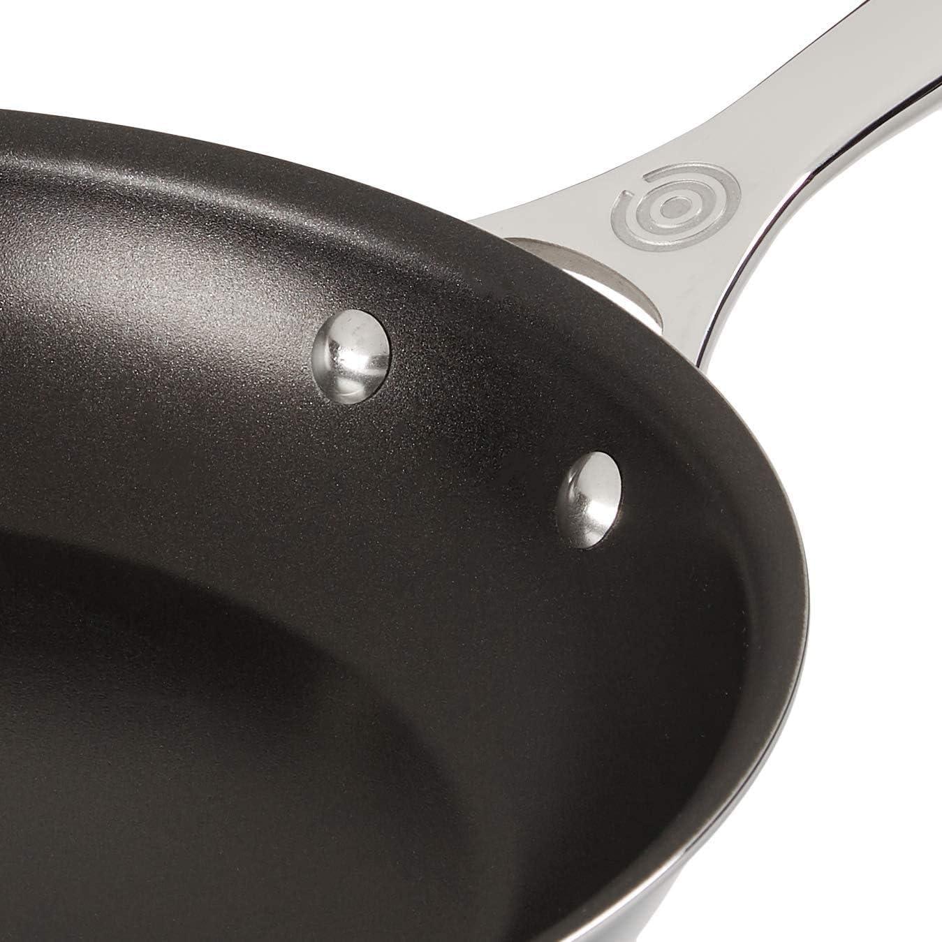 Stainless Steel Nonstick Black 2 Piece Fry Pan Set