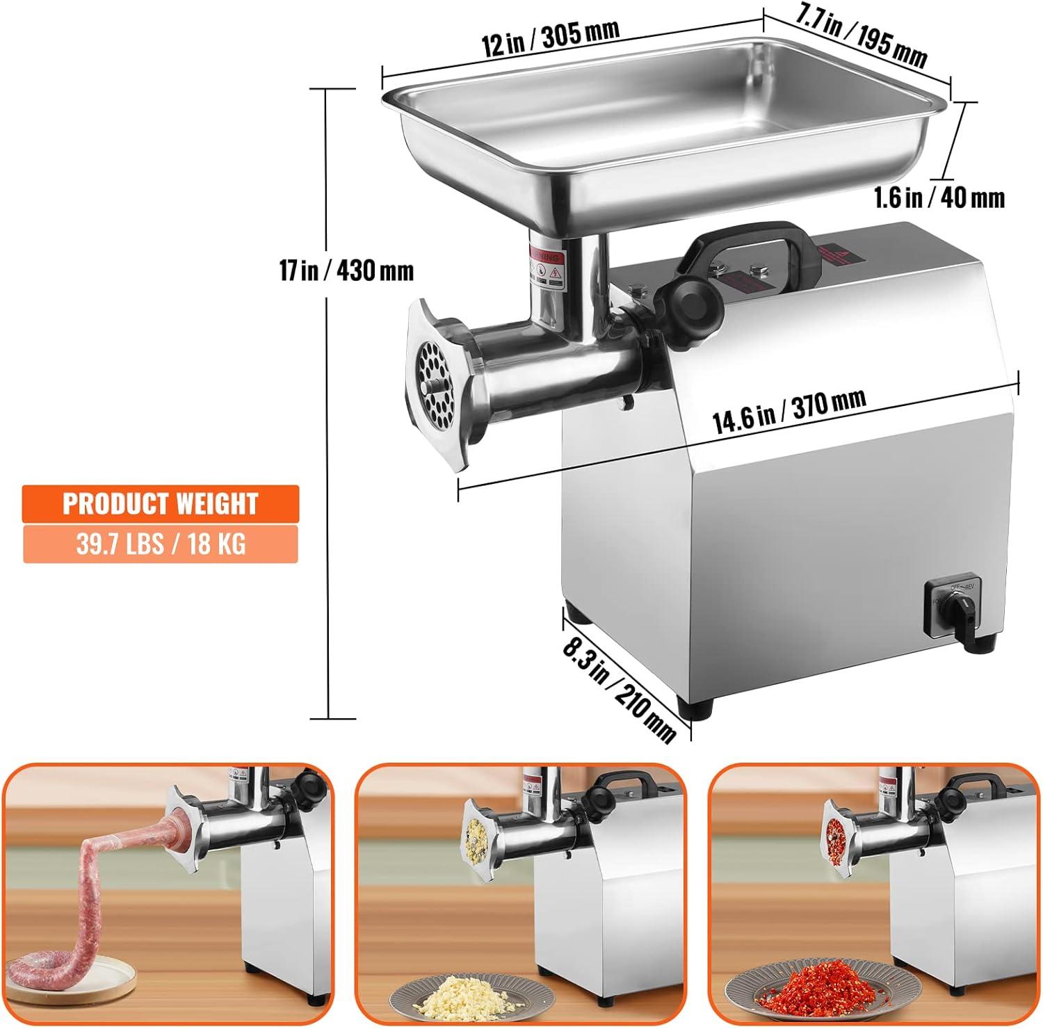 VEVOR Stainless Steel Electric Meat Grinder