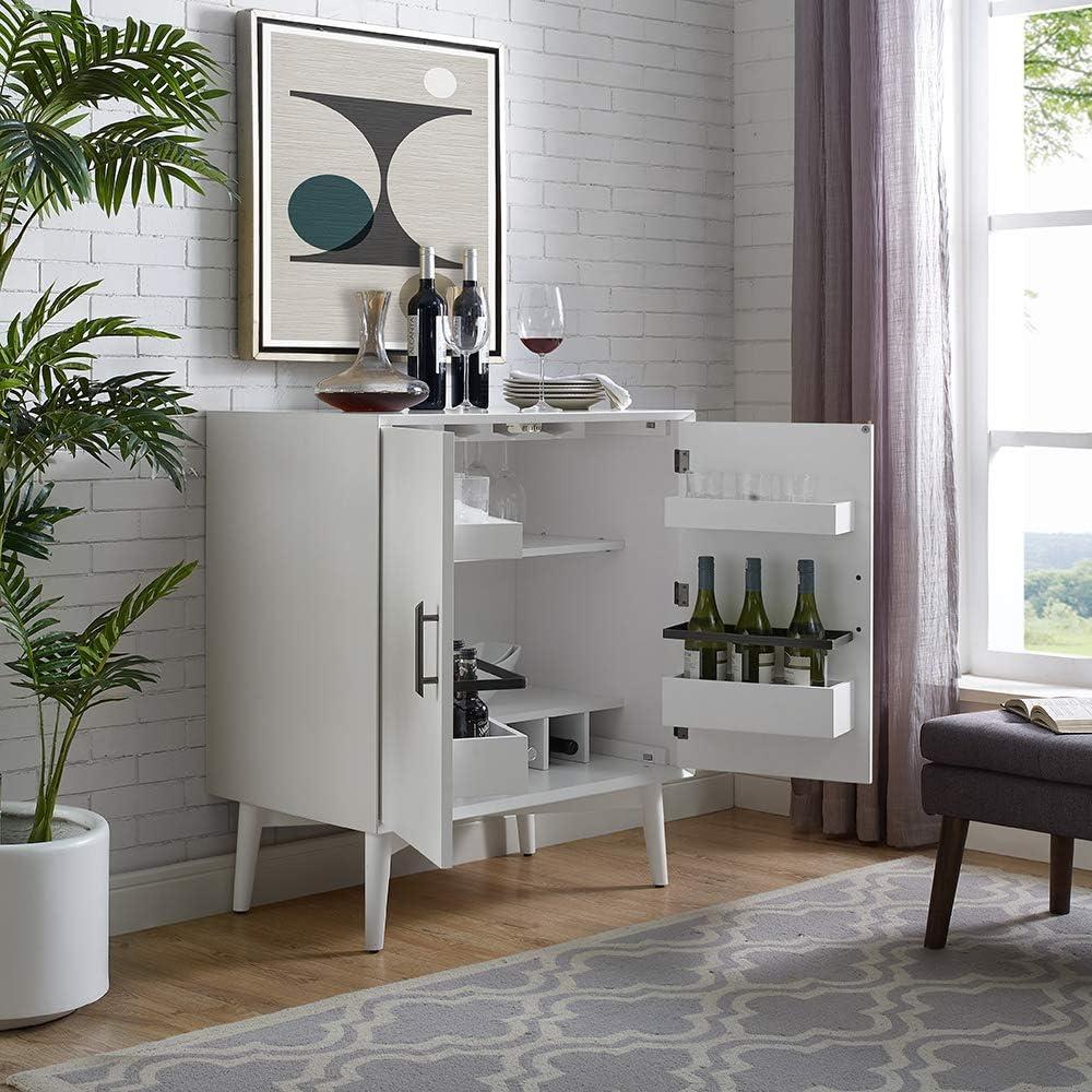 Crosley Landon 2 Door Bar Cabinet in White