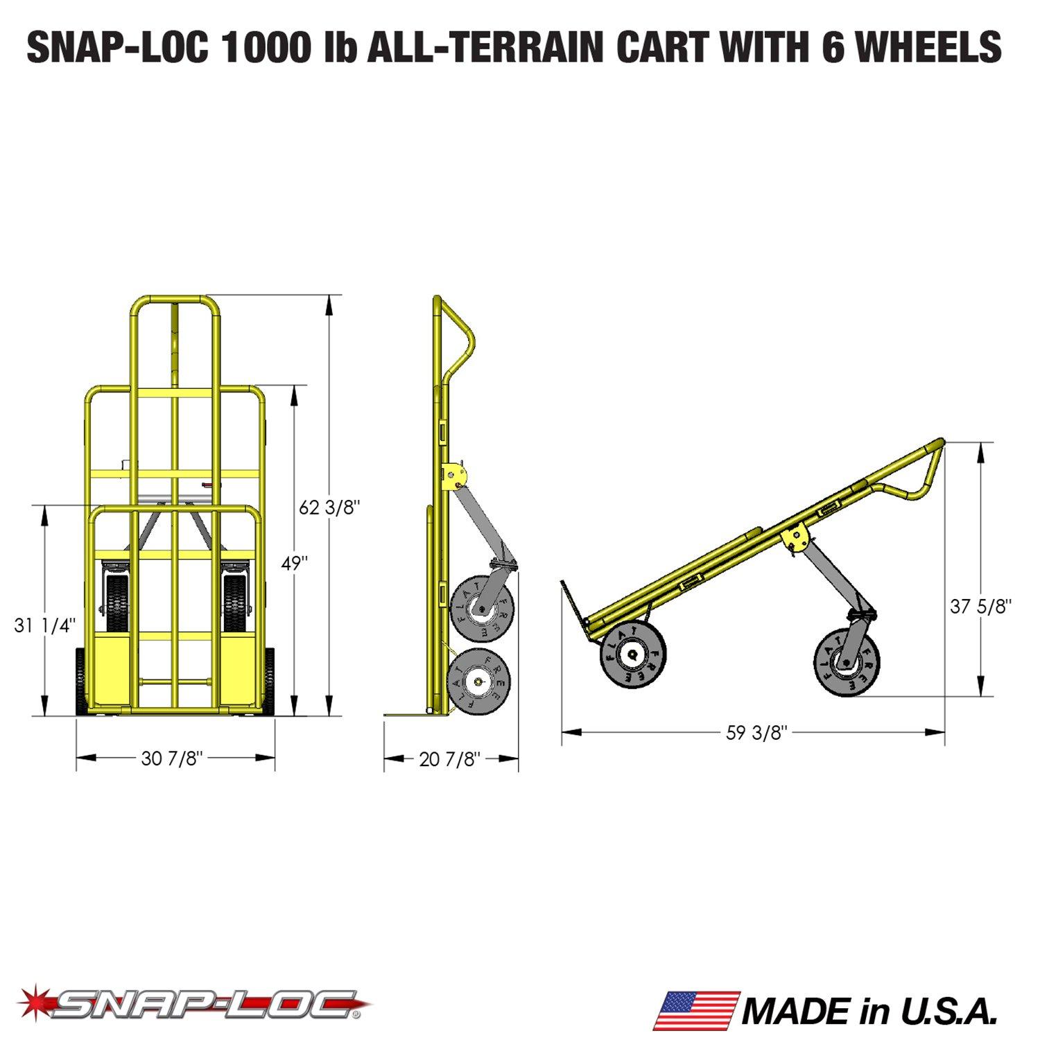 American Cart Multi Mover XT Hand Truck Moving Dolly, 1000 lbs Capacity