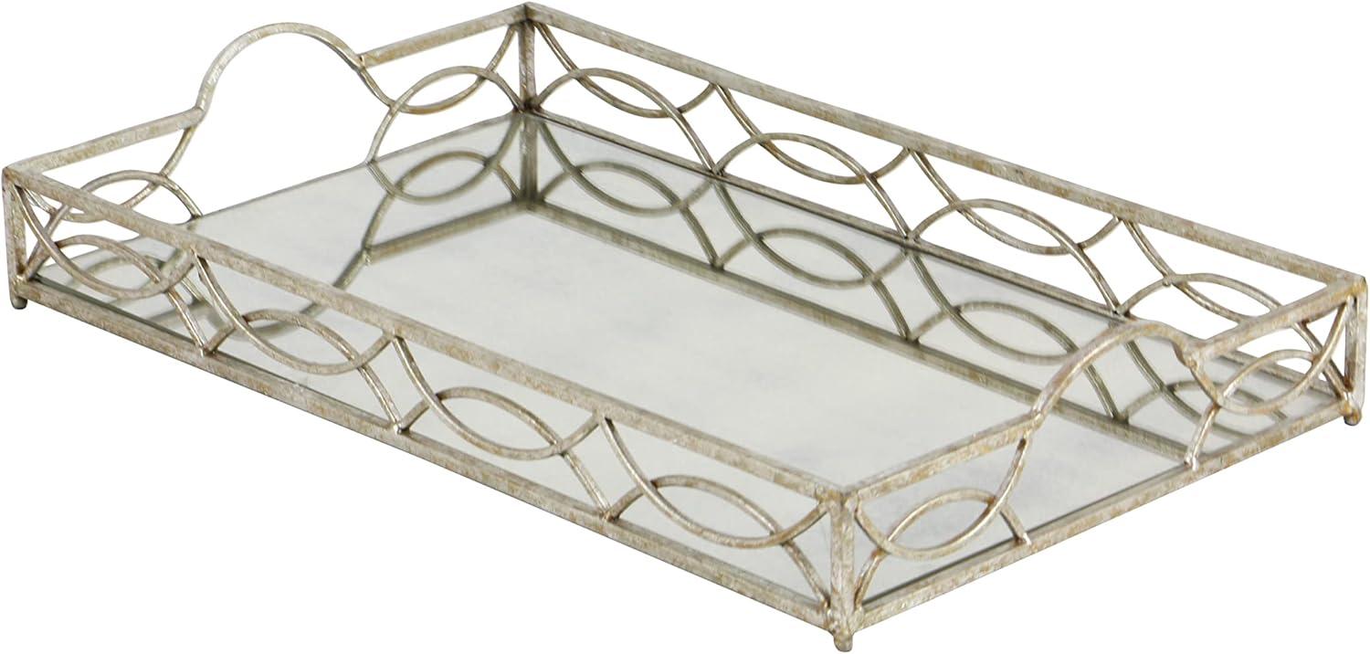 Modern Reflections Rustic Iron Tray (25") - Olivia & May