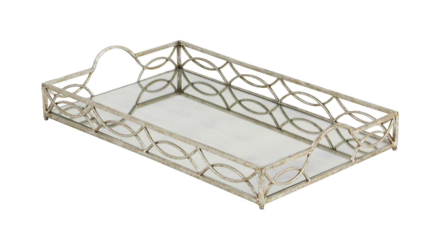 Modern Reflections Rustic Iron Tray (25") - Olivia & May
