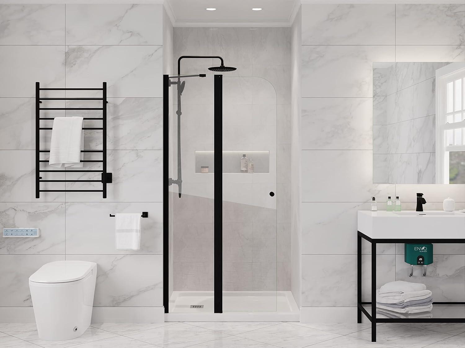 Anzzi 33.3” W x 72” H Frameless Shower Door