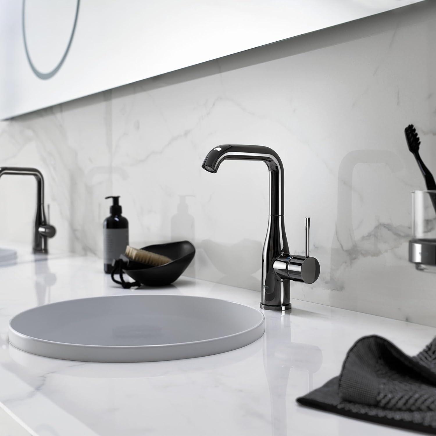 Grohe 23 486 A Essence 1.2 GPM Single Hole Bathroom Faucet - Hard Graphite