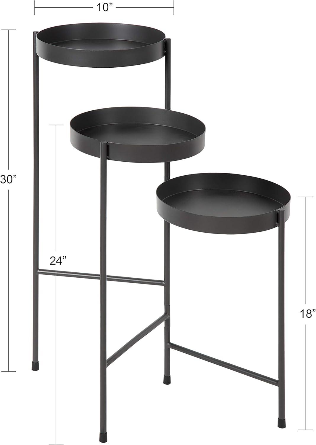 Kate and Laurel - Finn Metal Tri-Level Plant Stand