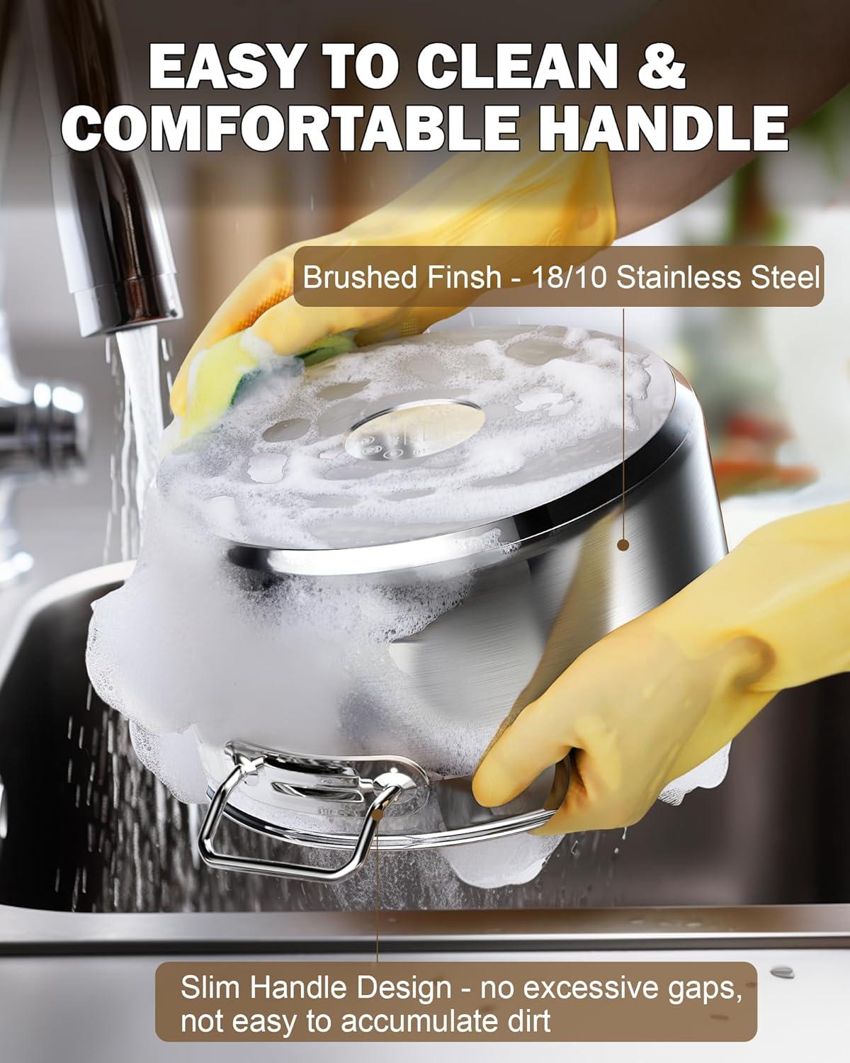 Cooks Standard Cooks Standard Professional Stainless Steel Stock Pot with Lid, Silver