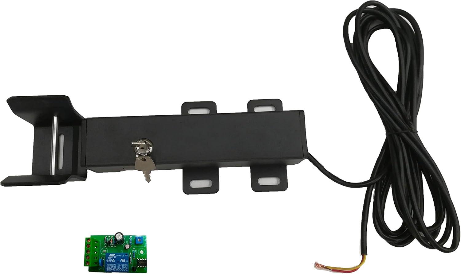 Black Electric Lock for Swing Gate Opener with Keys