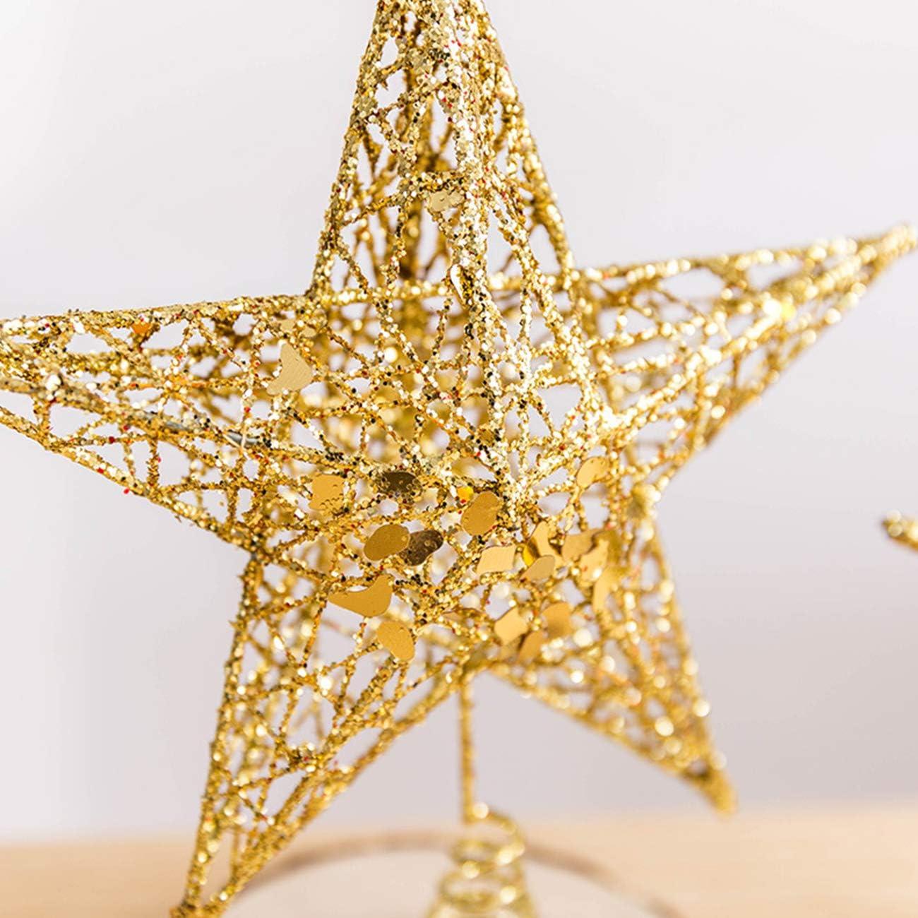 Christmas Star Tree Topper Christmas Decorative Holiday Treetop Shatterproof Star Ornament for Holiday Christmas Tree Decoration