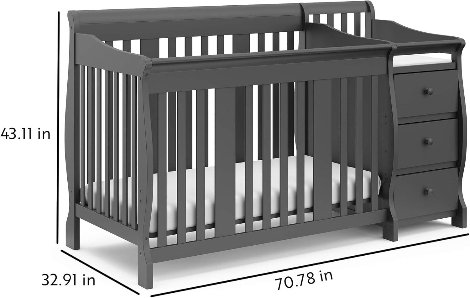 Storkcraft Portofino 5-in-1 Convertible Crib and Changer