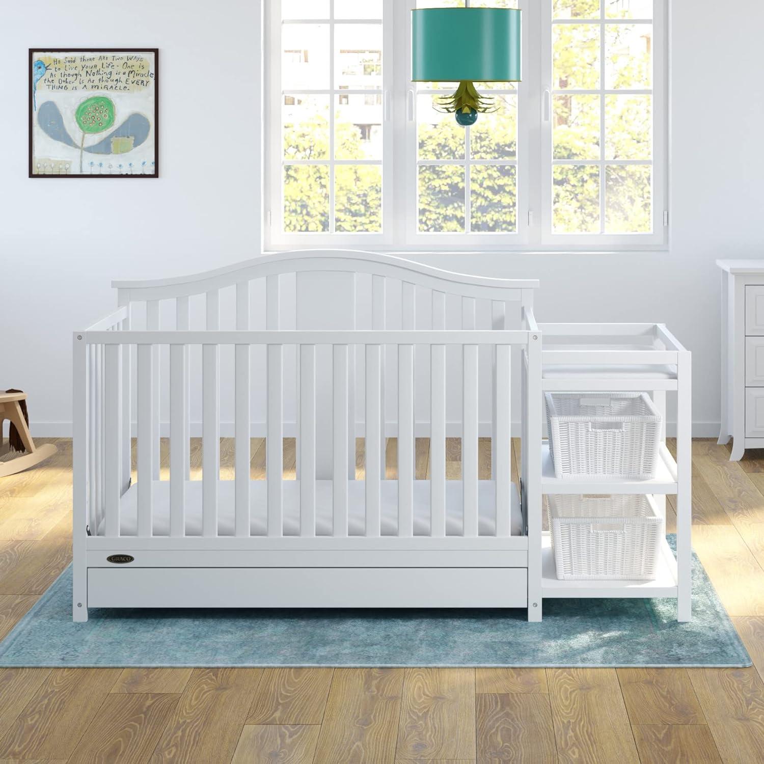 Graco Solano 5-in-1 Convertible Crib and Changer with Drawer