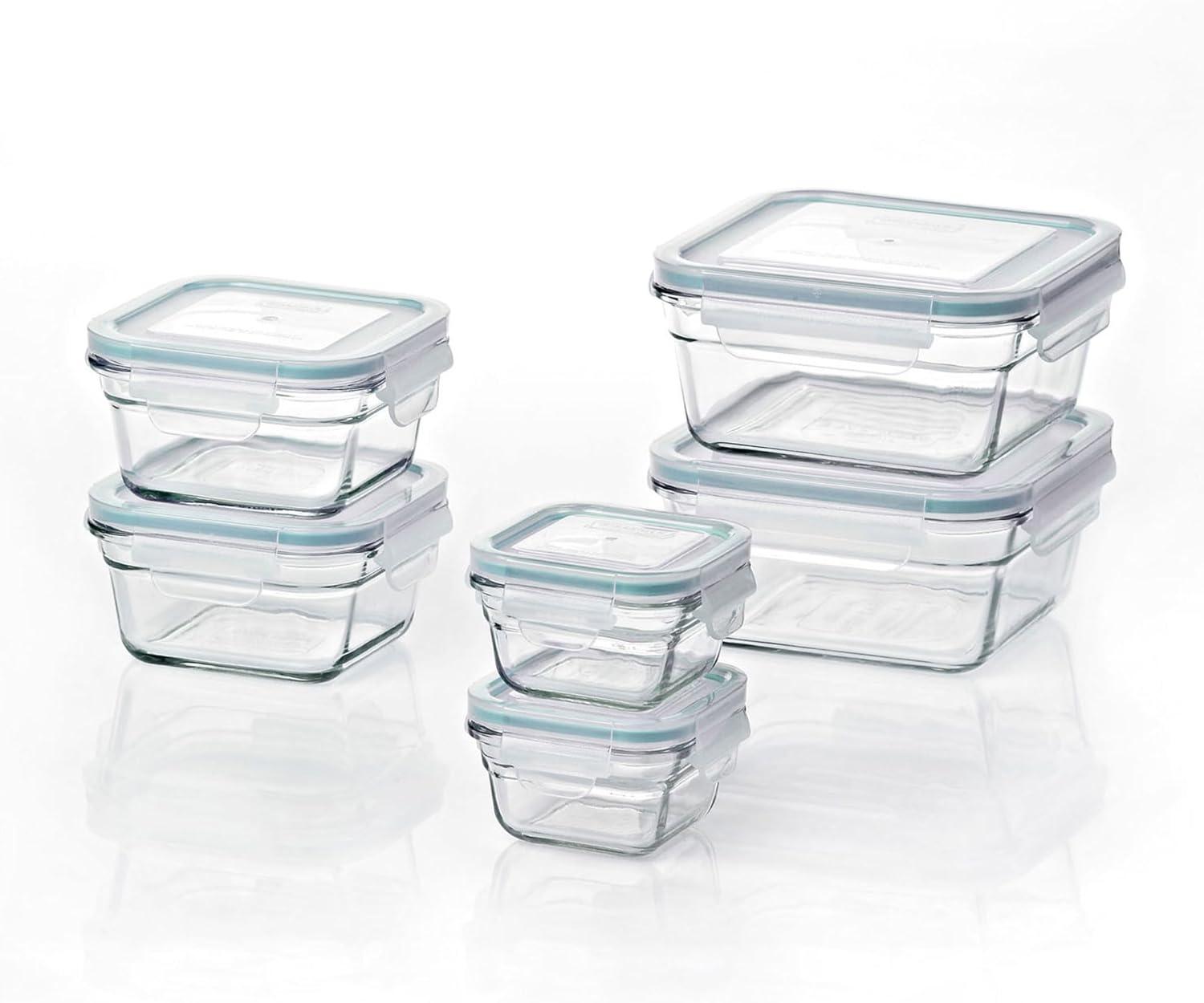 Glasslock Oven Microwave Safe Glass Food Storage Containers Set w/ Lids