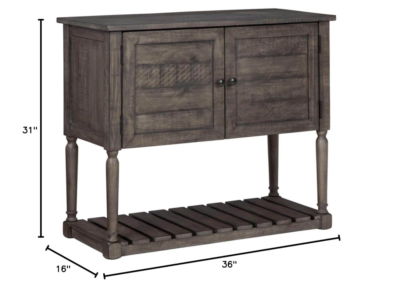Signature Design by Ashley Casual Lennick Accent Cabinet  Antique Gray