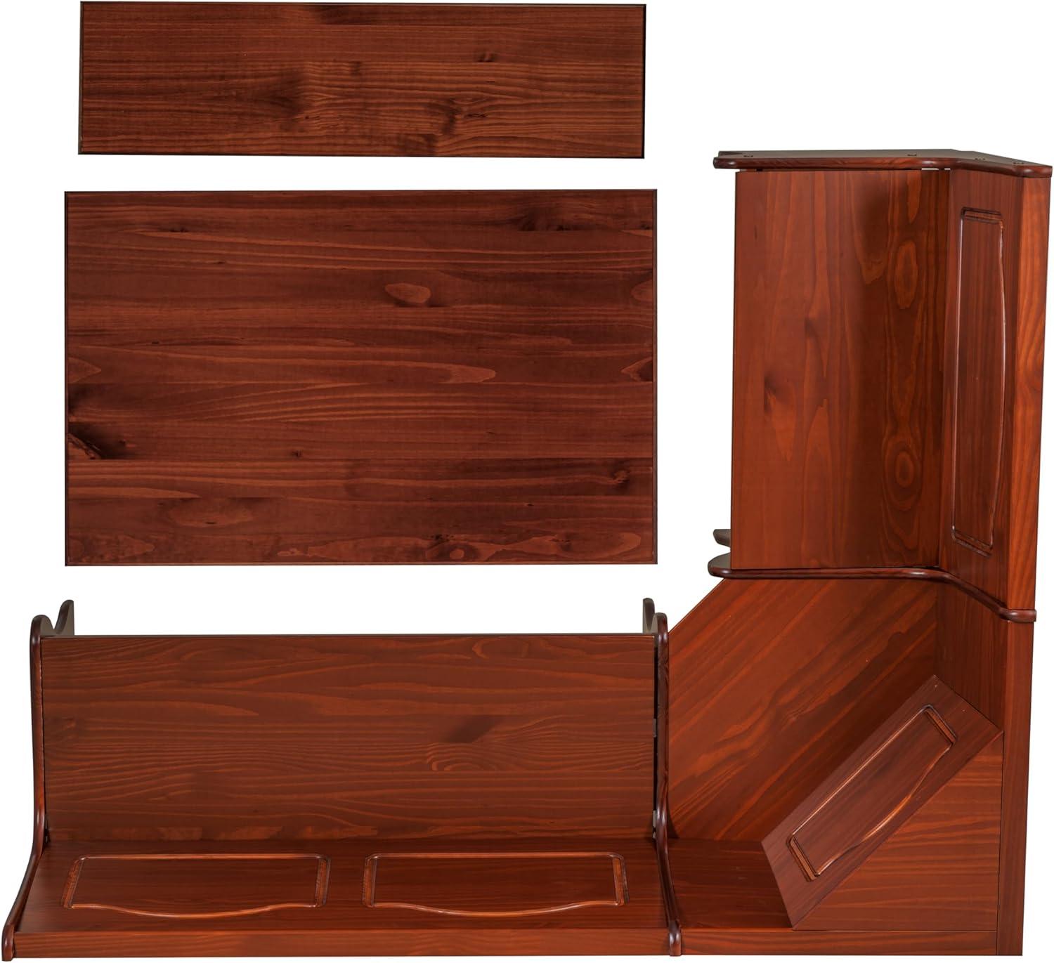 3pc Chelsea Breakfast Corner Nook Dining Table Set Walnut - Linon