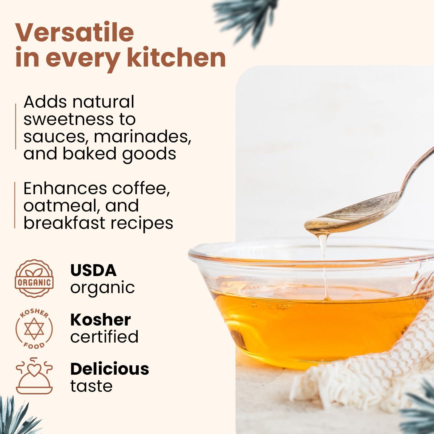 Wellsley Farms Organic Blue Agave, Liquid 44 oz.- Sugar Substitutes