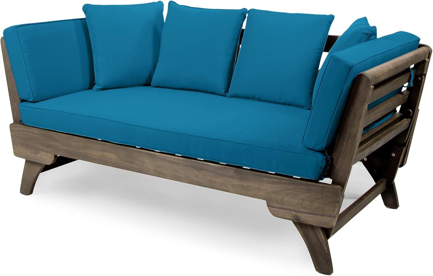 Christopher Knight Home Ottavio Outdoor Daybed with Cushions by  Dark Teal 3