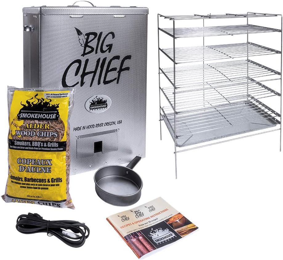 Big Chief 26" Electric Top-Load Smoker with 5-Rack Chrome Grill