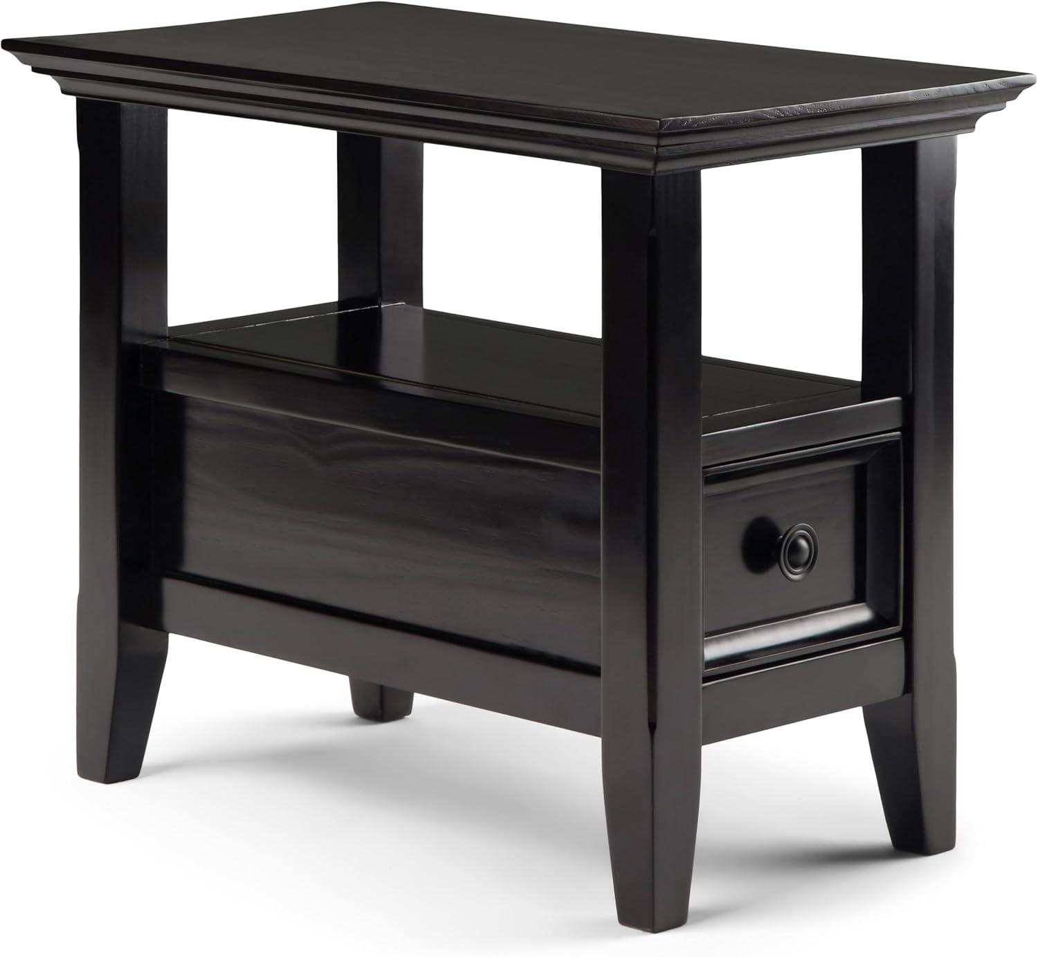 Simpli Home Amherst Side Table in Hickory Brown