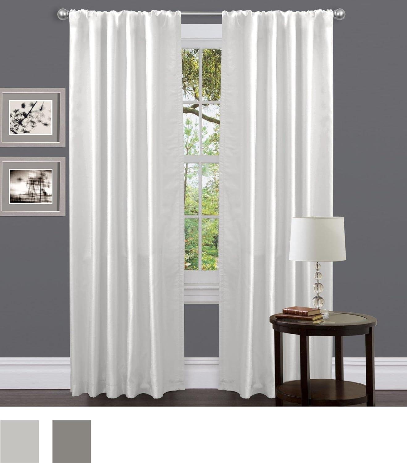 Lush Decor Venetian Polyester Semi Sheer Curtain Single Panel