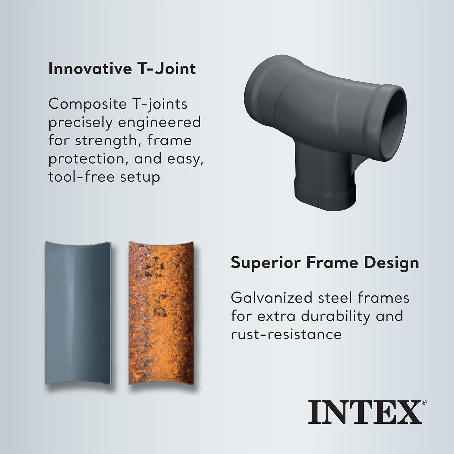 Intex 15FT X 48IN GREYWOOD PRISM FRAME PREMIUM POOL SET