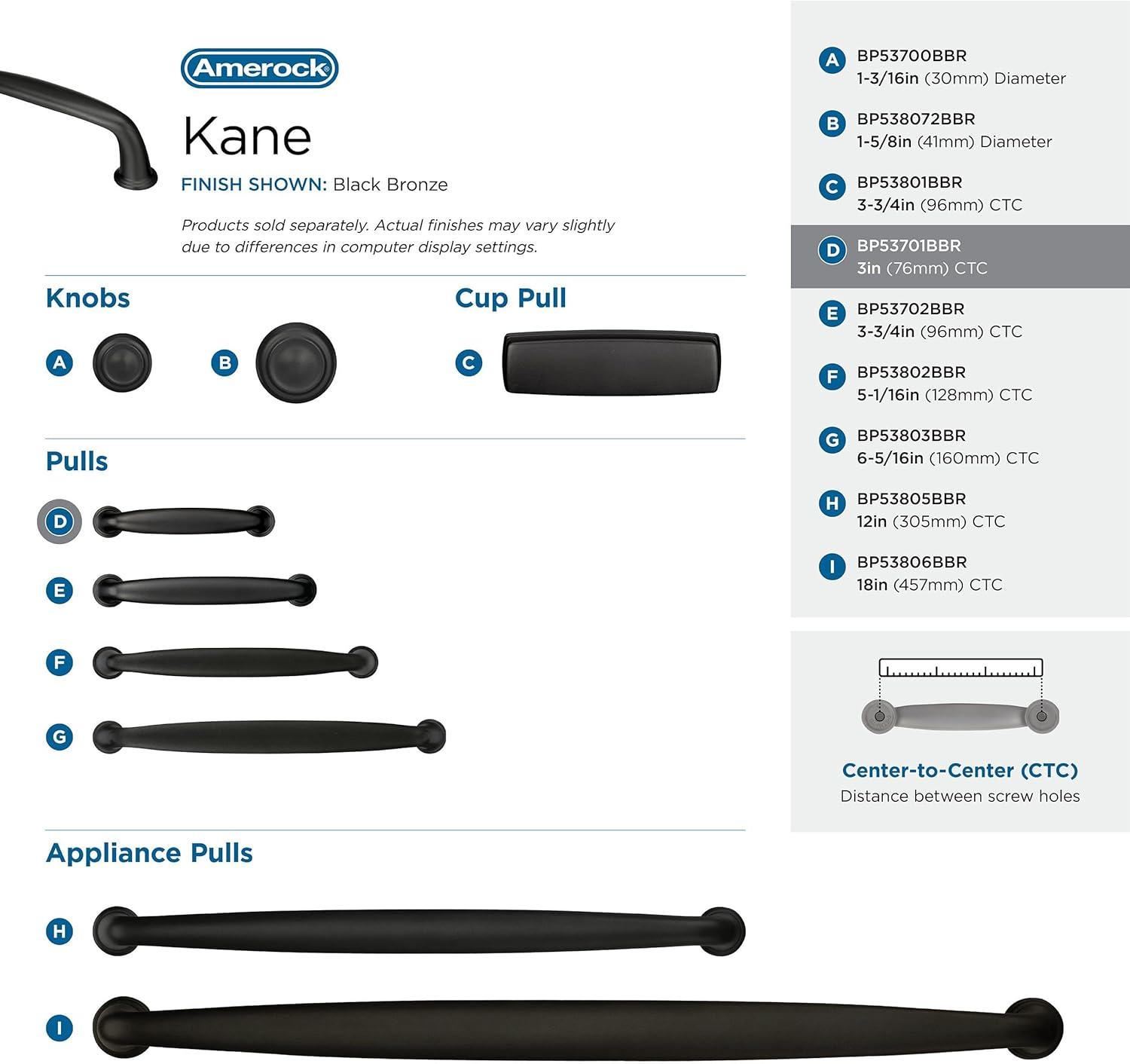 Kane 3" Center to Center Bar Pull