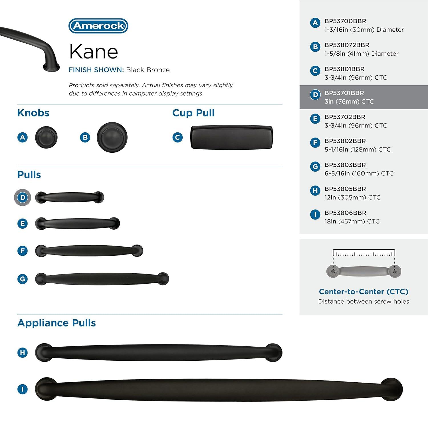 Kane 3" Center to Center Bar Pull