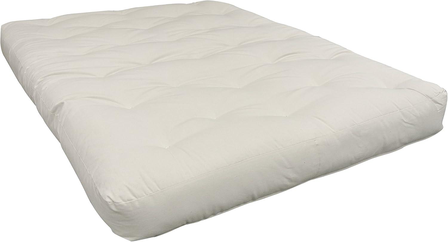 Natural Full Cotton and Foam 8" Futon Mattress