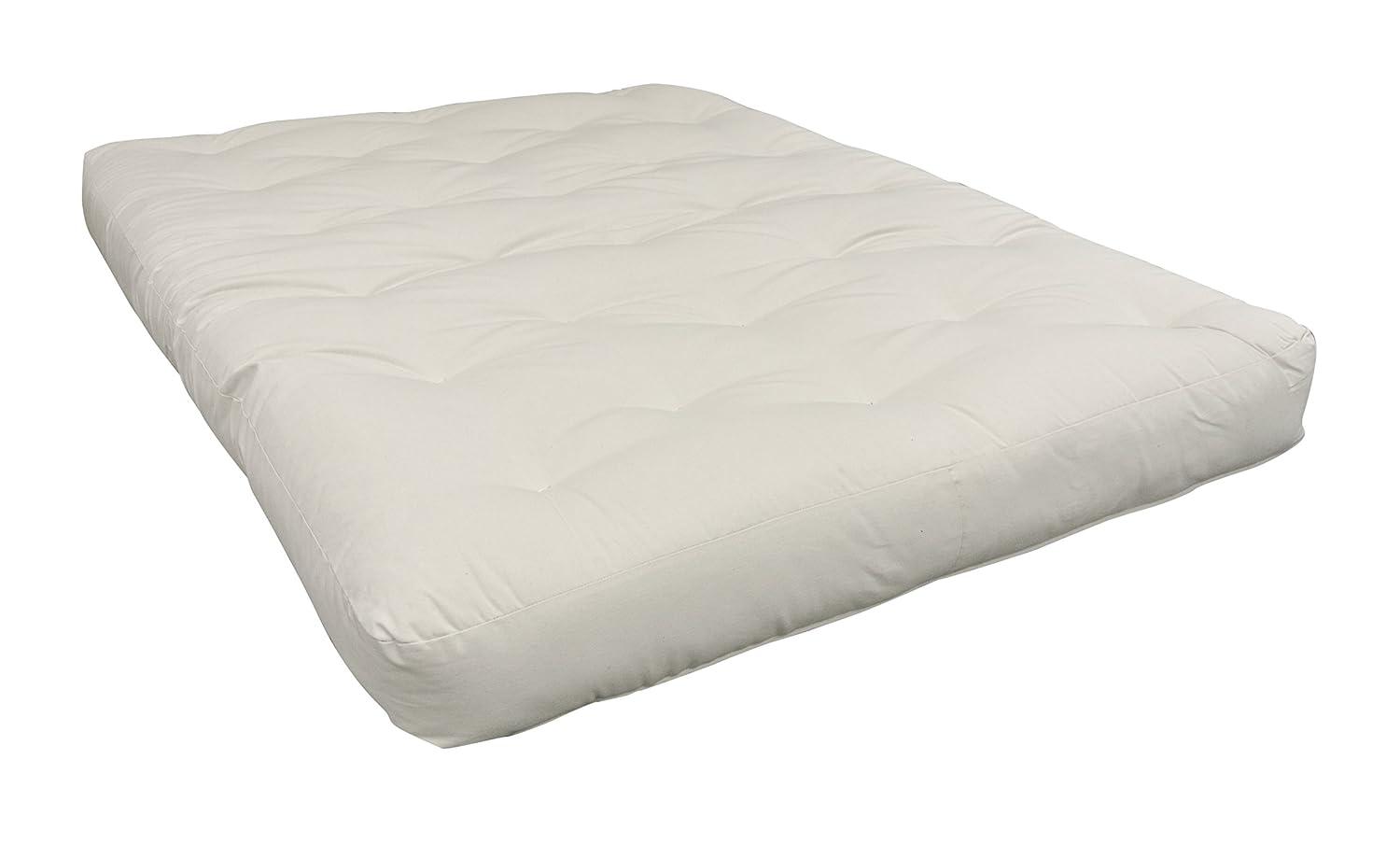 Gold Bond 8" Double Foam & Cotton #611 Natural Futon Mattress-Size:Full