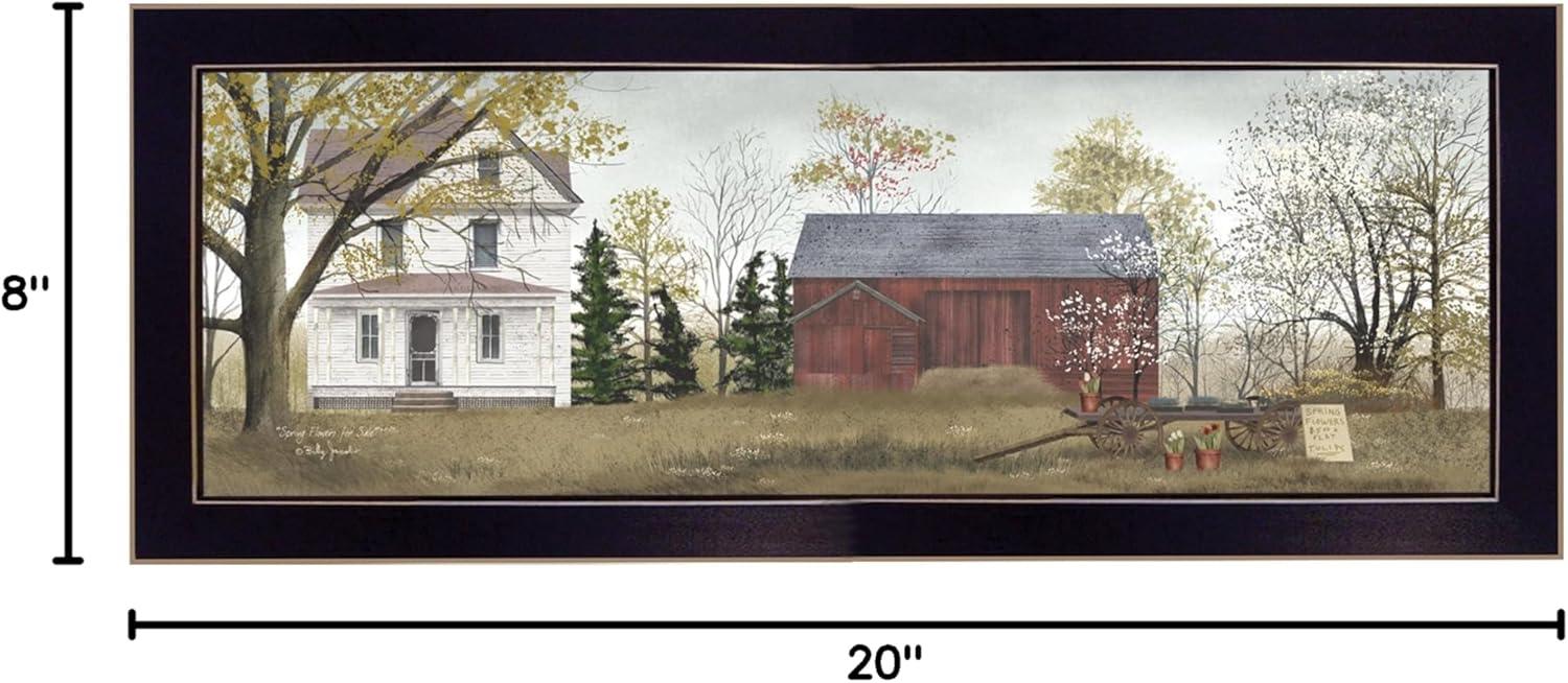 Trendy Decor 4U TrendyDecor4U Farmhouse "Spring Flowers" Framed Print Wall Art by Billy Jacobs