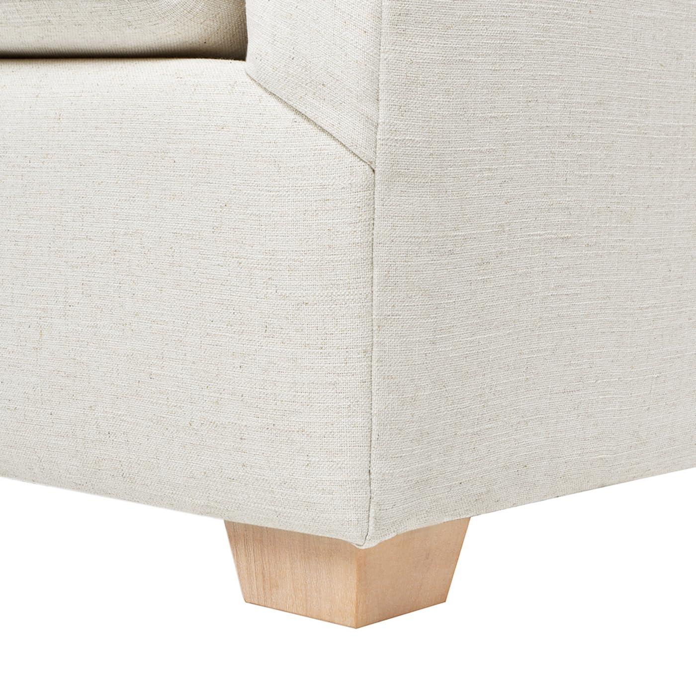 Jennifer Taylor Home Ada Modern Fabric Sofa with Flared Arm in Flax White