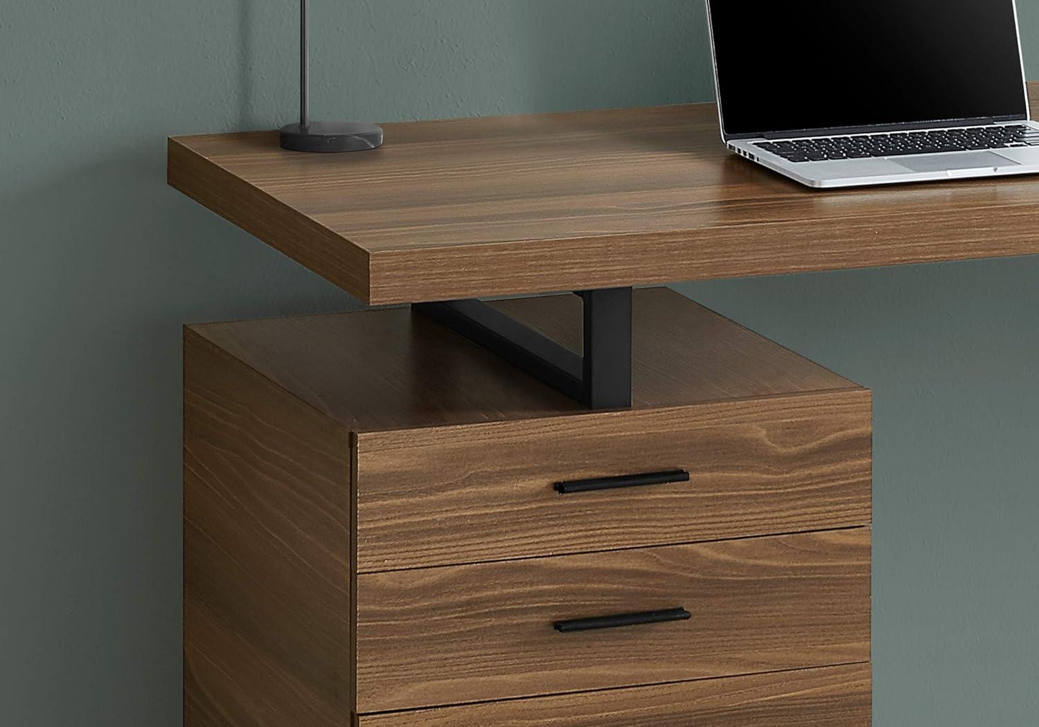 Monarch Specialties Computer Desk, Home Office, Laptop, Storage Drawers, 48"L, Work, Walnut Laminate