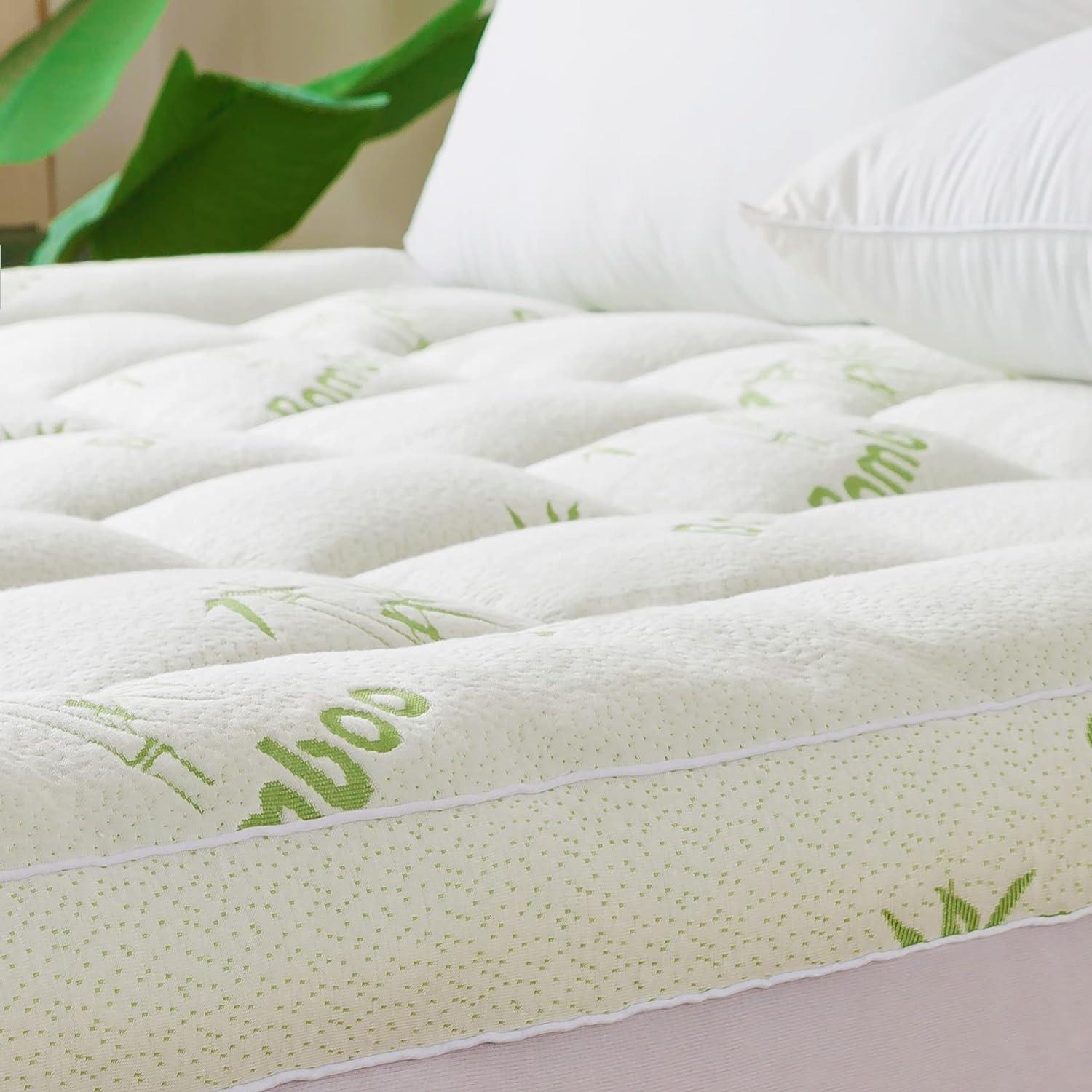 Queen Size Bamboo Viscose Cooling Mattress Topper