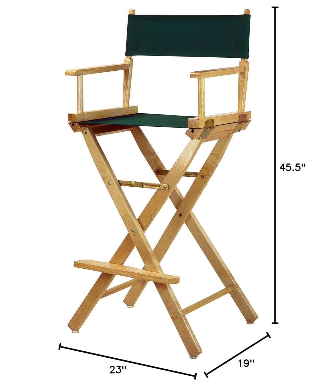 230-00-021-32 30 in. Directors Chair Natural Frame with Hunter Green Canvas