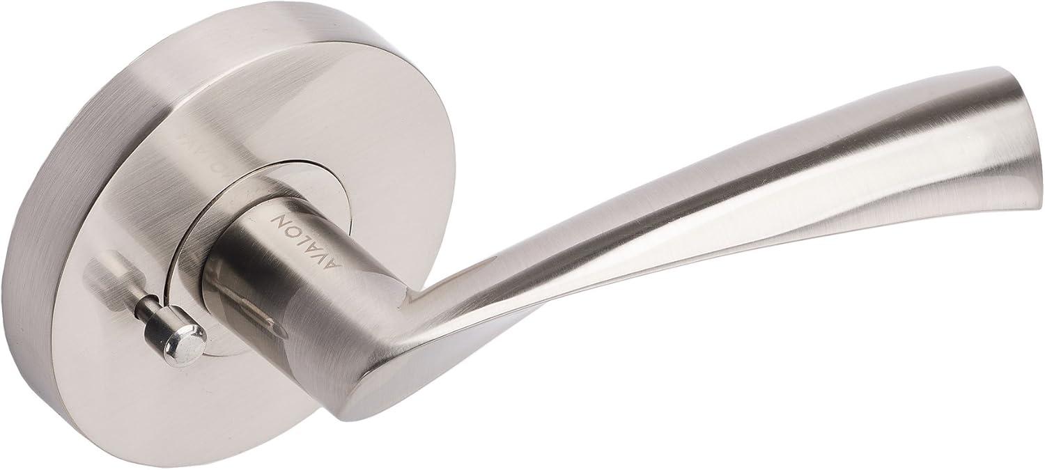 Avalon Satin Nickel Modern Door Handle with Hidden Screws