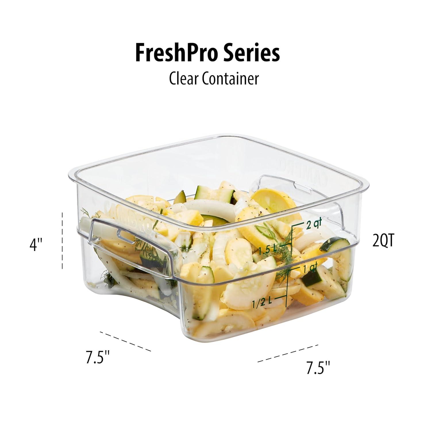 Clear 2 Qt Plastic Food Storage Container with Handles