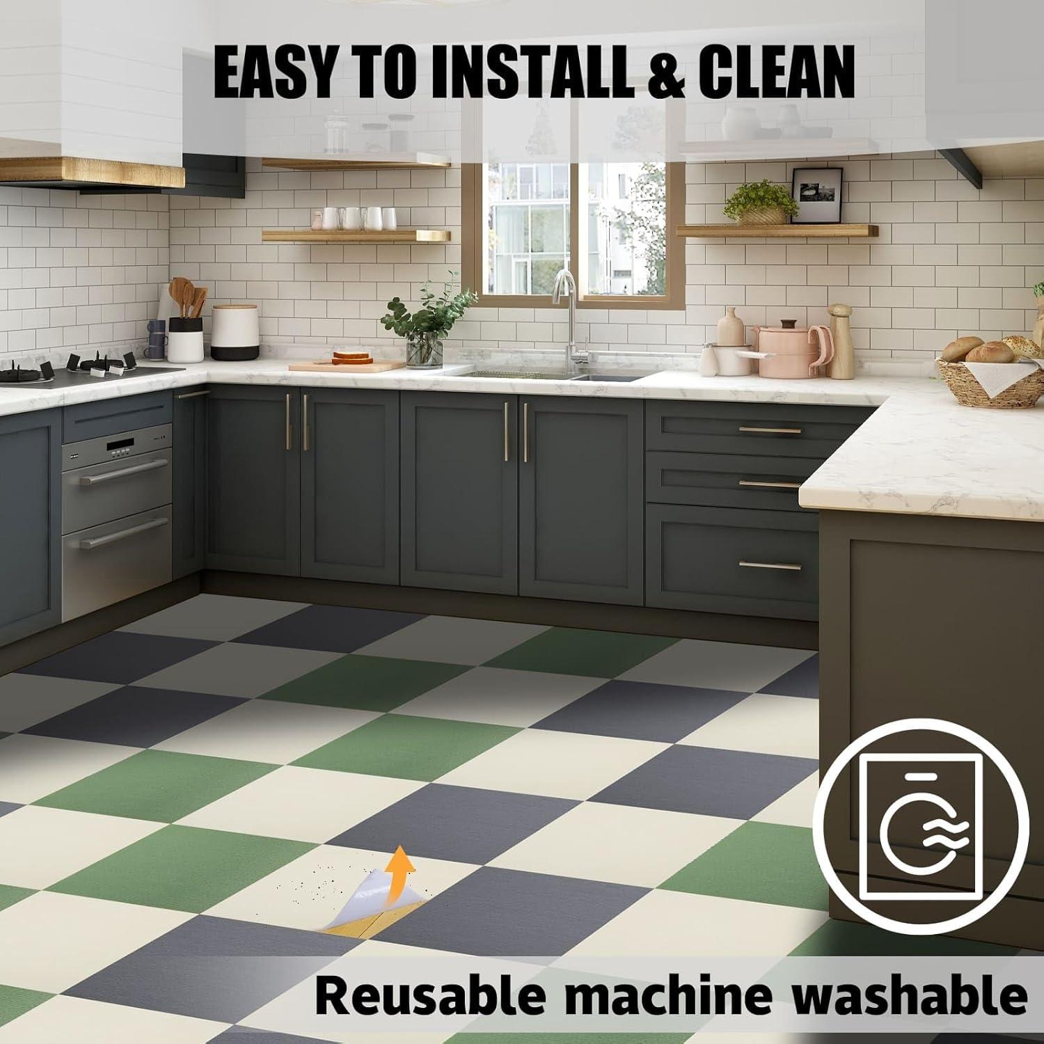 Self Adhesive Carpet Tiles,Non-Slip Peel and Stick Squares Splicing Puzzle Carpet Floor Tile,DIY Off White Easy Install 10 Pcs Floor Tiles 12" x 12"