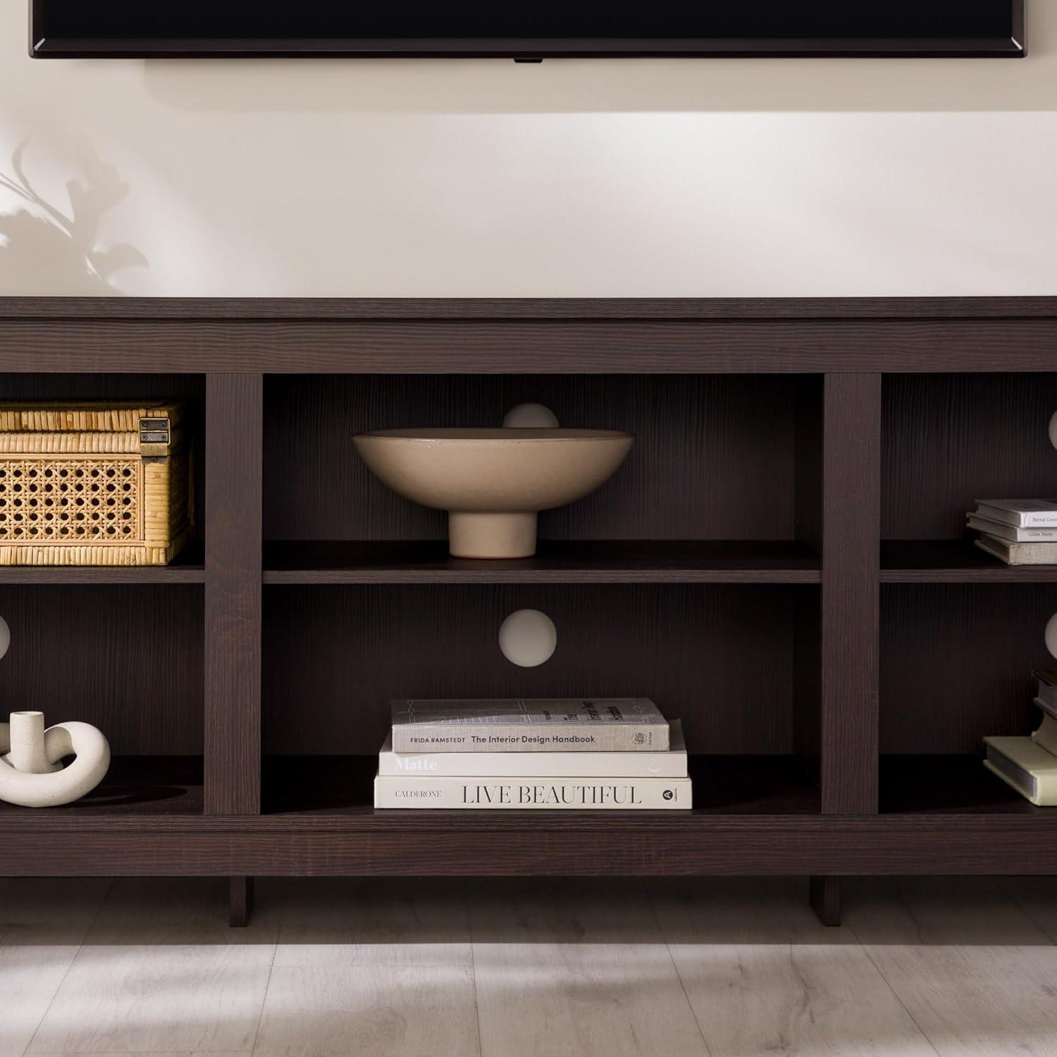 Essential 70" Rustic MDF Wood TV Stand - Espresso