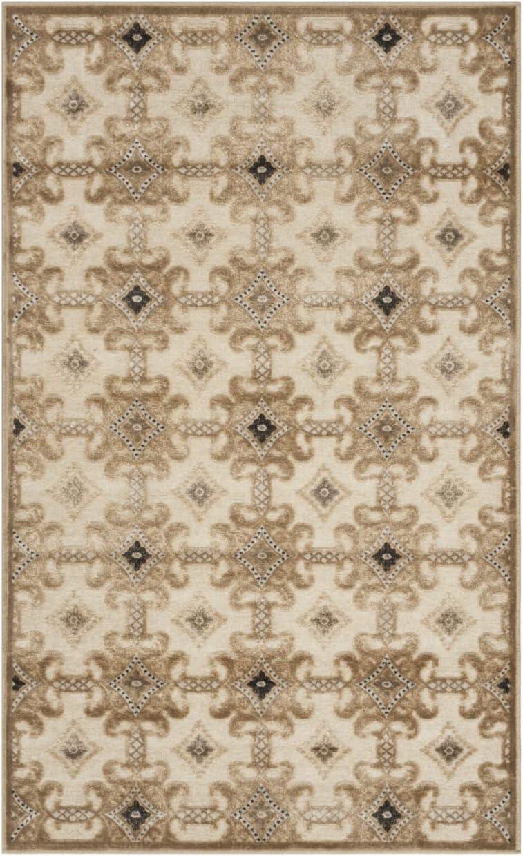 Martha Stewart Collection - MSR7430 - Indoor Power Loomed Accent Rugs - Caramel/Cream - 3'3"x5'3"