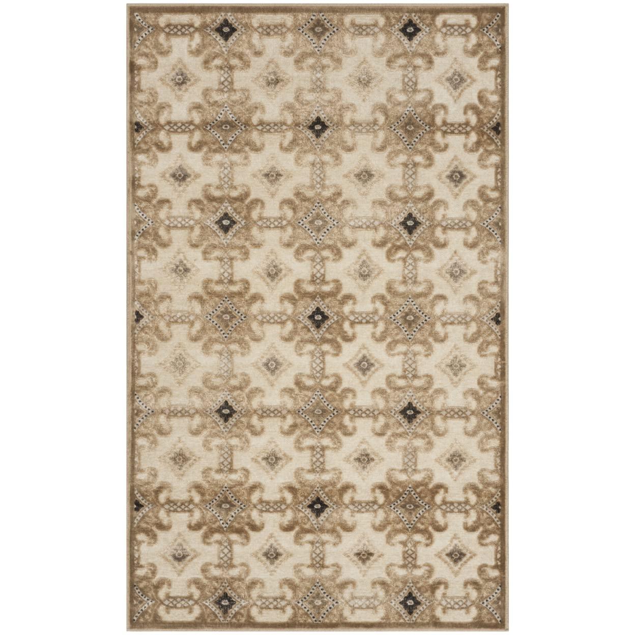 Martha Stewart Collection - MSR7430 - Indoor Power Loomed Accent Rugs - Caramel/Cream - 3'3"x5'3"